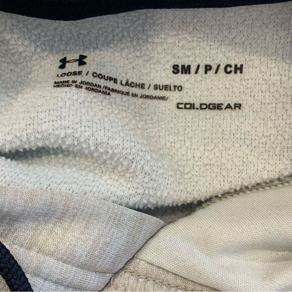 Under Armour Loose Hoodie Heather Cream/Beige with Black trim Size Small - Picture 7 of 8